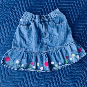 Jean skirt girls size 10 w/ adjustable waist band